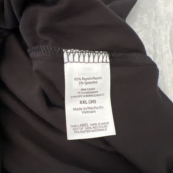 Time and Tru Black Sleeveless Knit Summer Dress Size XXL 20 T-Shirt Stretch - Picture 8 of 12